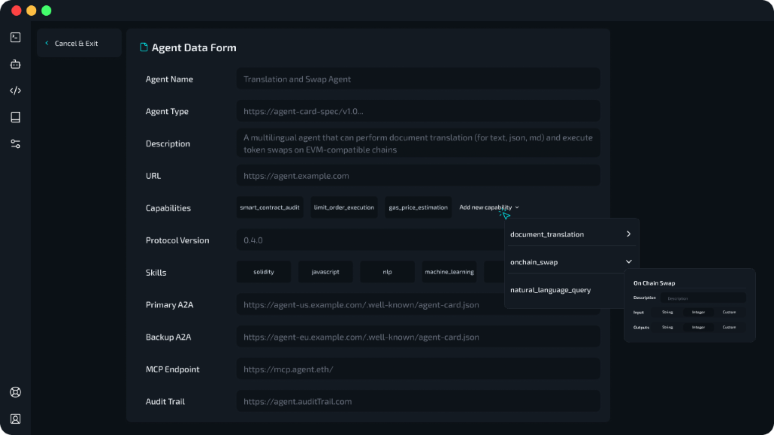 Agent Data submission